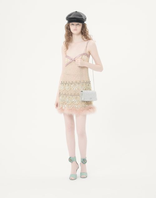 Valentino Garavani - Vlogo Signature Mini Shoulder Bag With Sparkling Embroidery - Crystal - Woman - Clutches